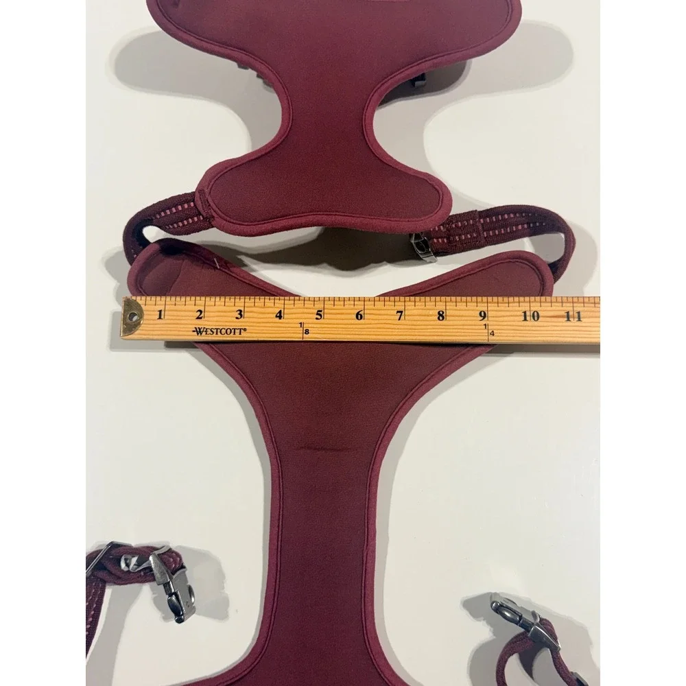 REDDY Dog Harness -Maroon Reflective Mesh Padded Canvas Handle - Medium NWOT